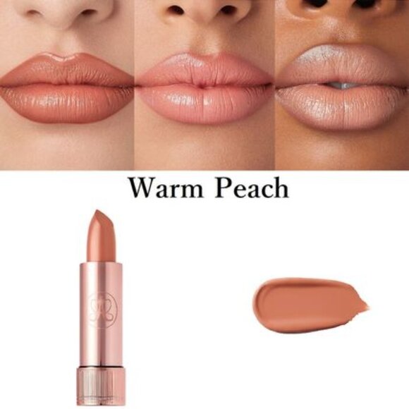 NIB ✅Anastasia Beverly Hills  #WARM PEACH Long-Wearing Satin Lipstick ABH ✨ BNIB - Picture 3 of 6